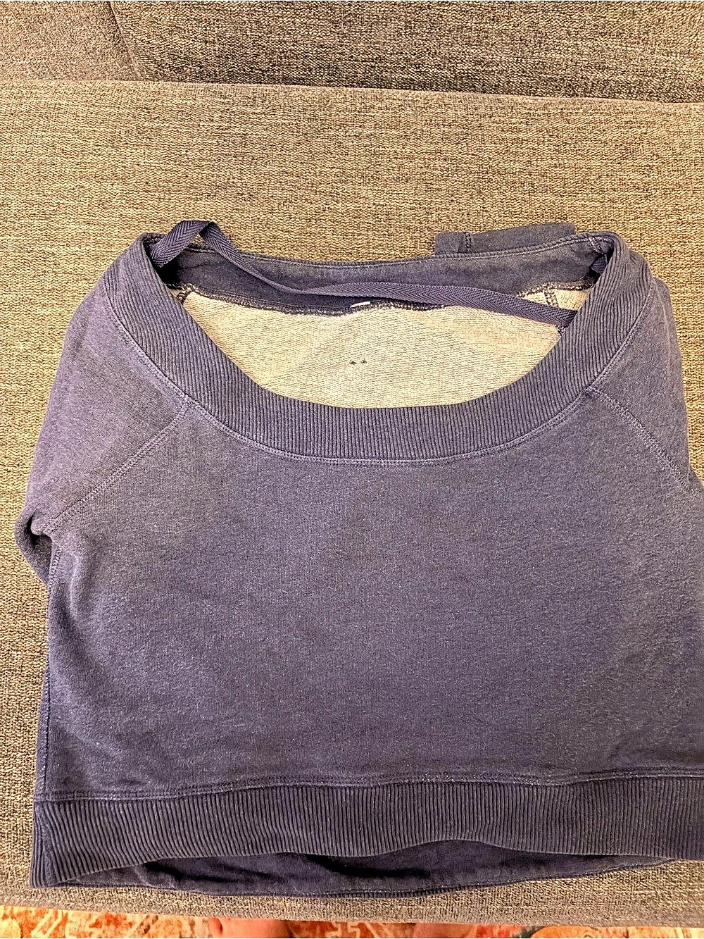 lululemon Back in Action Long Sleeve Blue Sweatshirt